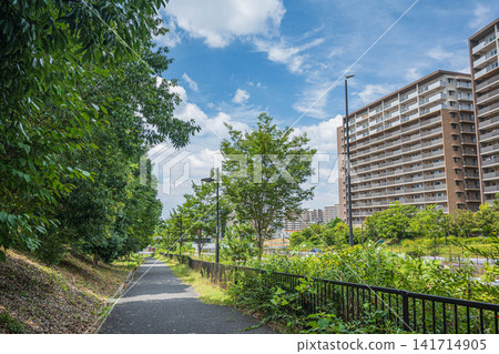 大阪府茨市齋藤市的城市景觀 141714905