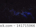 A space of the blue galaxy atmosphere with stars at dark background 141715066