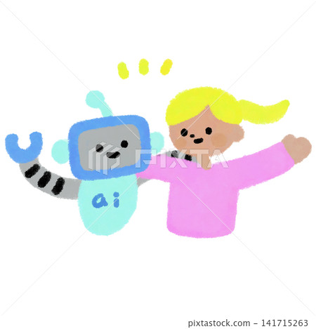人工智慧助理和一位女性的插圖 人工智慧助理和一位女性的插圖 141715263