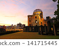 [Hiroshima Prefecture] The Atomic Bomb Dome (Peace Memorial Park) at sunset 141715445