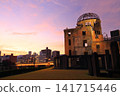 [Hiroshima Prefecture] The Atomic Bomb Dome (Peace Memorial Park) at sunset 141715446