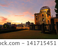 [Hiroshima Prefecture] The Atomic Bomb Dome (Peace Memorial Park) at sunset 141715451