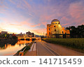 [Hiroshima Prefecture] The Atomic Bomb Dome (Peace Memorial Park) at sunset 141715459