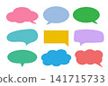 Speed bubble color text icons set on white background. 141715733