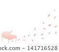 Leaf and pink piano frame 141716528