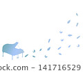 Leaf and blue piano frame 141716529