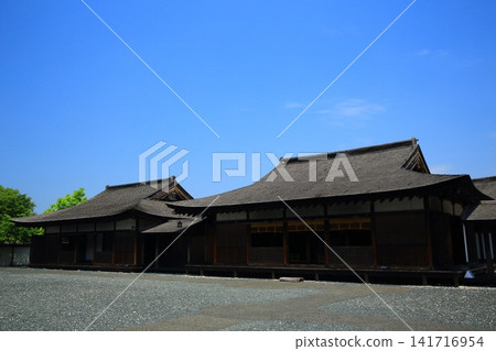 Esashi Fujiwara Village, shining brightly against the blue sky Esashi Fujiwara Village, shining brightly against the blue sky 141716954