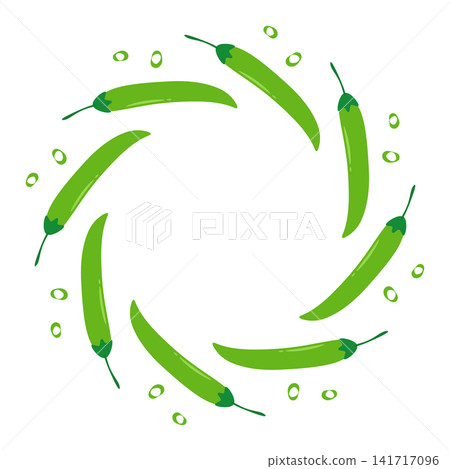 Green chili pepper frame Green chili pepper frame 141717096