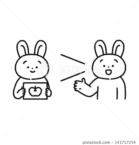 會說話的康復兔(線描圖) 會說話的康復兔(線描圖) 141717254