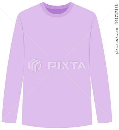 Blank Long Sleeve Lavender T-Shirt Mockup Vector Illustration Blank Long Sleeve Lavender T-Shirt Mockup Vector Illustration 141717388