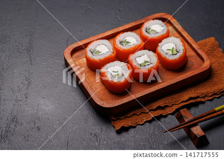 Sushi set on plate Sushi set on plate 141717555