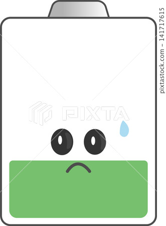 A cute icon indicating 30% battery remaining. A cute icon indicating 30% battery remaining. 141717615