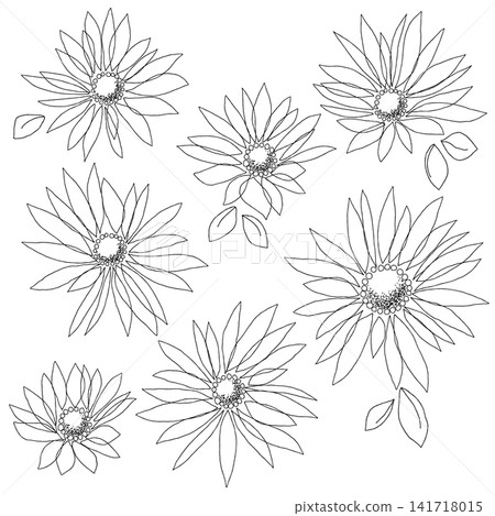 Materials that express flowers and plants in an abstract and simple way. 141718015