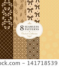 Retro geometric and botanical seamless textures pack 141718539
