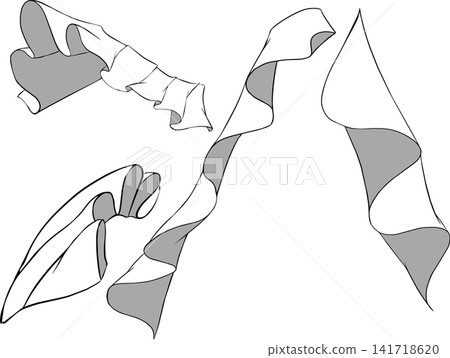 Cute frilly and ruffled clothing illustrations Cute frilly and ruffled clothing illustrations 141718620