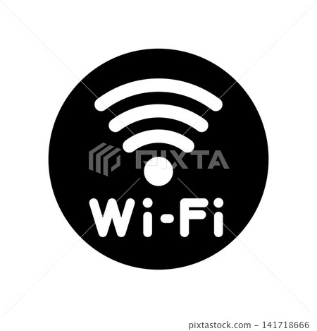 一個簡單的Wi-Fi圖示。 一個簡單的Wi-Fi圖示。 141718666