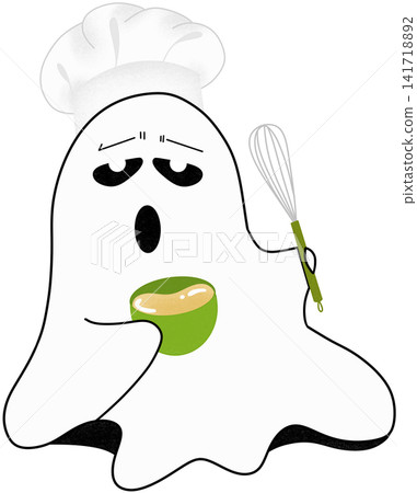 ghost cooking with green bowl ghost cooking with green bowl 141718892