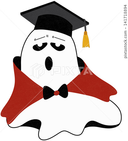 ghost wearing graduation cap ghost wearing graduation cap 141718894