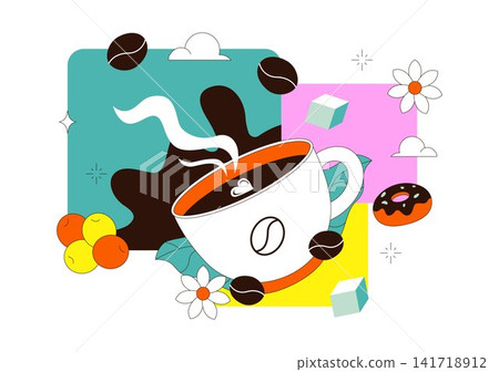 International Coffee Day Vector Illustration Featuring Fresh Brew, Espresso, Cappuccino, Takeaway Cup, Roasted Beans, and Cozy Coffee Culture International Coffee Day Vector Illustration Featuring Fresh Brew, Espresso, Cappuccino, Takeaway Cup, Roasted Beans, and Cozy Coffee Culture 141718912