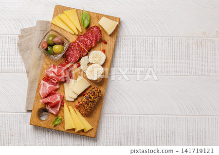 Cheese and meat antipasti platter Cheese and meat antipasti platter 141719121