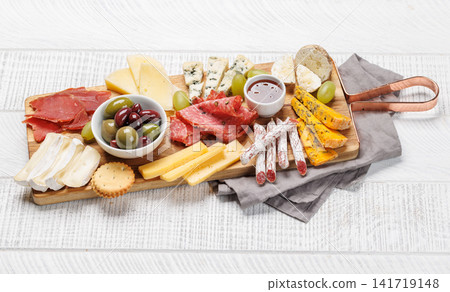 Cheese and meat assortment for wine Cheese and meat assortment for wine 141719148