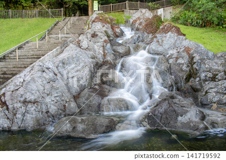 A small waterfall at Seseragi Hiroba in Nago City, Okinawa Prefecture A small waterfall at Seseragi Hiroba in Nago City, Okinawa Prefecture 141719592