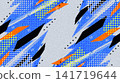 Modern Sport Background with Dynamic Geometric Elements and Texture Effects 141719644