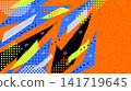 Modern and Dynamic Sport Background with Geometric Shapes and Texture Effect. Energetic Banner or Poster Design for Sport and Game Events 141719645