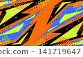 Energetic Sport Background with Abstract and Geometric Shapes for Game, Sport, or Fitness Tournament Promotion Banner or Poster Template 141719647
