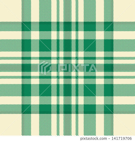 Garment texture fabric seamless, figure check background tartan. Package vector pattern plaid textile in mint and light colors. Garment texture fabric seamless, figure check background tartan. Package vector pattern plaid textile in mint and light colors. 141719706