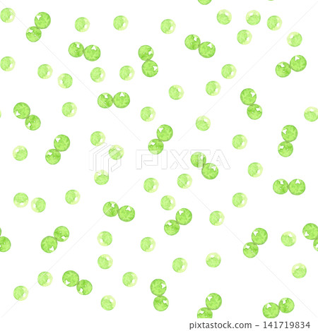 Seamless pattern of a green pea. Watercolor illustration. Handmade art work. For packaging design, cards, cover, prints, product labels and fabric. 141719834