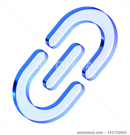 Blue glass link chain icon in glassmorphism style for web URL, functional connection symbol designed for hyperlink, chain association, and website address Blue glass link chain icon in glassmorphism style for web URL, functional connection symbol designed for hyperlink, chain association, and website address 141720091