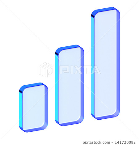 Blue glass bar chart icon in glassmorphism style for data analytics, clean diagram symbol designed for business report, statistics, and financial dashboard Blue glass bar chart icon in glassmorphism style for data analytics, clean diagram symbol designed for business report, statistics, and financial dashboard 141720092
