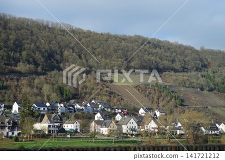 Streetscape along the Rhine River in Germany Streetscape along the Rhine River in Germany 141721212