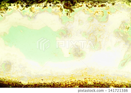 抽象紋理背景,淡薄荷綠色,舊金屬板鏽跡斑斑。 抽象紋理背景,淡薄荷綠色,舊金屬板鏽跡斑斑。 141721386