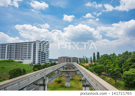 從大阪單軌電車齋藤線齋藤西站眺望大阪府茨城市 從大阪單軌電車齋藤線齋藤西站眺望大阪府茨城市 141721765