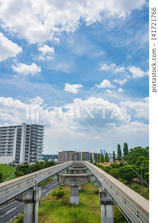 從大阪單軌電車齋藤線齋藤西站眺望大阪府茨城市 從大阪單軌電車齋藤線齋藤西站眺望大阪府茨城市 141721766