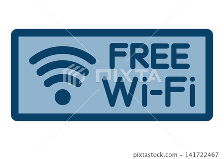 Icon indicating a free Wi-Fi hotspot. 141722467