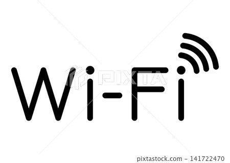 “Wi-Fi”字樣和Wi-Fi訊號圖示。 “Wi-Fi”字樣和Wi-Fi訊號圖示。 141722470
