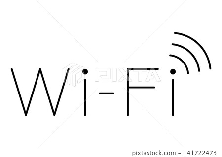 “Wi-Fi”字樣和Wi-Fi訊號圖示。 “Wi-Fi”字樣和Wi-Fi訊號圖示。 141722473