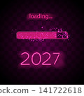 2027 Loading Bar pink Neon Light 141722618