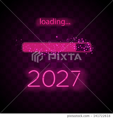 2027 Loading Bar pink Neon Light 141722618