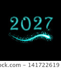 Cyan Glitter 2027 Numbers 141722619