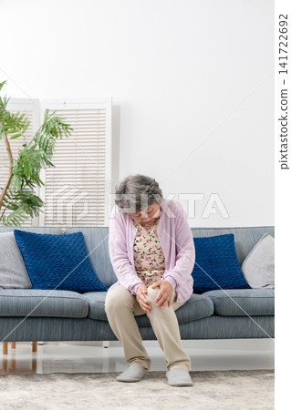 老年女性，膝關節骨關節炎 141722692