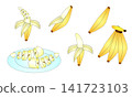 Banana ingredient set (whole and sliced) 141723103