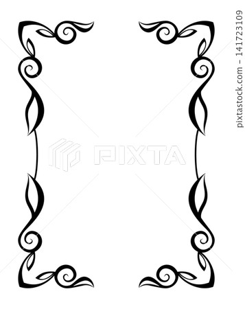 Decorative frame. Vintage calligraphic antique border. Ornate calligraph rectangle frame, wedding elegant ornamental border and filigree floral ornament for framed certificate template Decorative frame. Vintage calligraphic antique border. Ornate calligraph rectangle frame, wedding elegant ornamental border and filigree floral ornament for framed certificate template 141723109