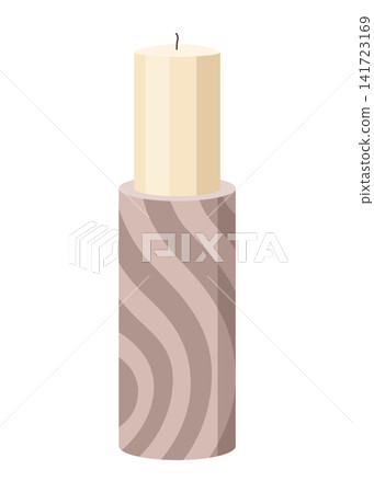 Candelabrum or Candle Holder with Burning Candle Rested in It Vector. Candelabrum or Candle Holder with Burning Candle Rested in It Vector. 141723169
