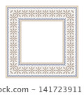 Ornamental border frame pattern. Vintage ornamental border frame. Template frame design for greeting card, wedding invitation, birthday. 141723911