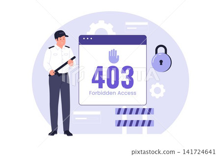 403 Forbidden Access Security Guard Concept 403 Forbidden Access Security Guard Concept 141724641