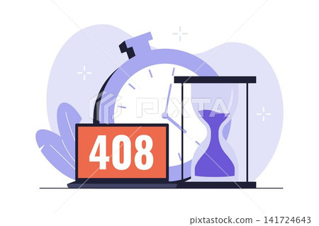 408 Request Timeout Laptop Hourglass Concept 408 Request Timeout Laptop Hourglass Concept 141724643